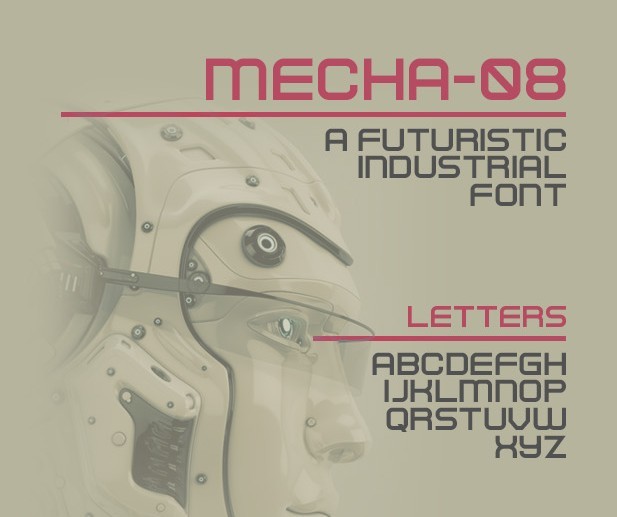 Mecha 08 - Free Font